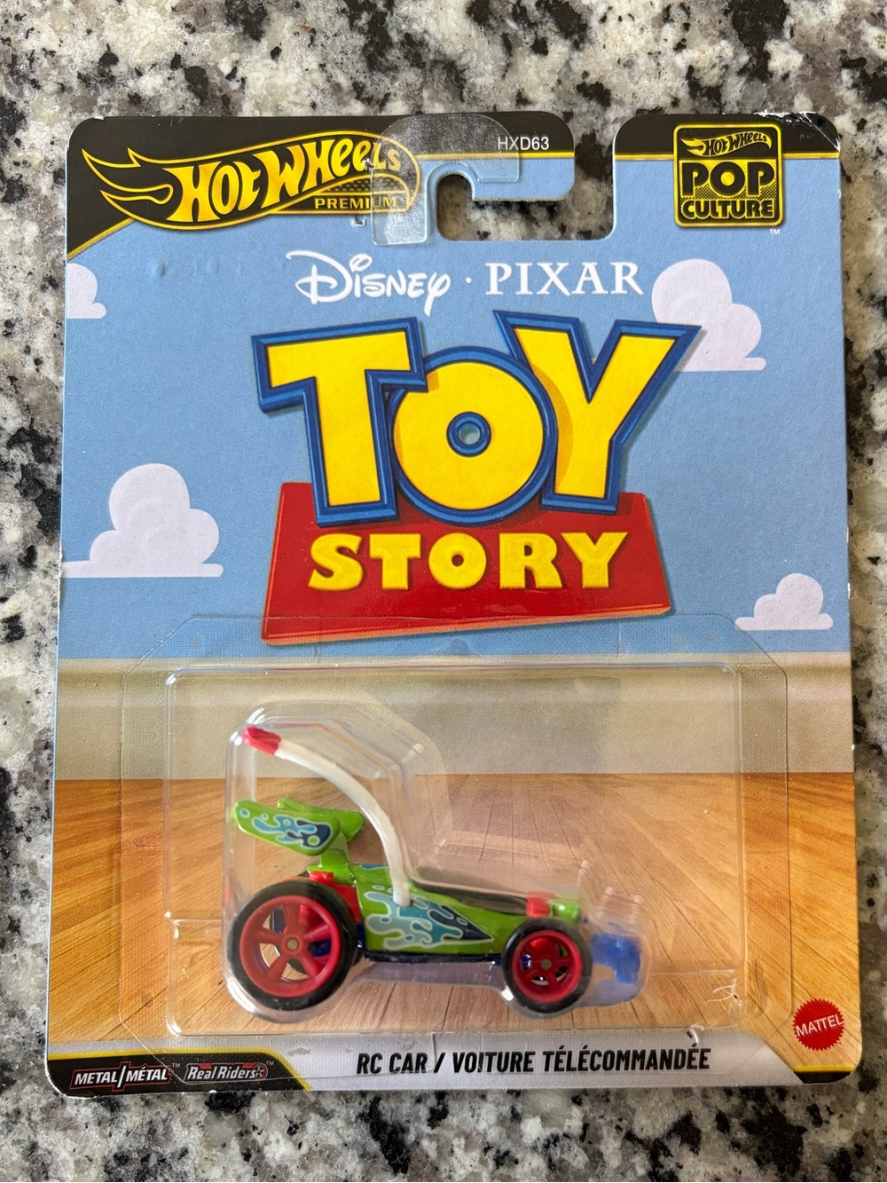 Mattel Hot Wheels Toy Story Green RC Car with Red Wheels